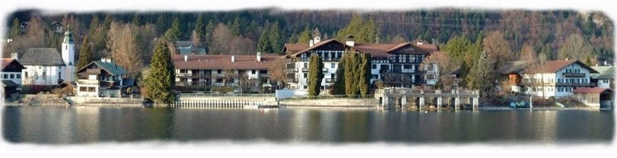 Walchensee-Ufer-Panorama mit dem Praxis-Haus